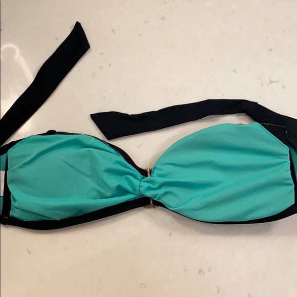 Black bandeau swimsuit top - Picture 2 of 3